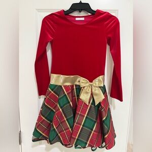 Festive Red and Gold Kids Dress
